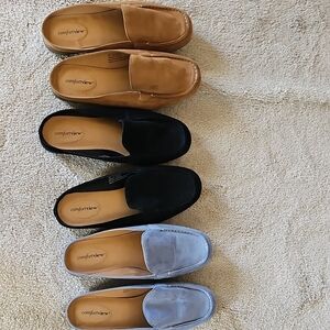 Comfortview Women's Loafers - Tan, Black, and Gray